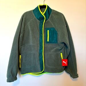 🆕 PUMA Sherpa Fleece Jacket W/ Woven Pocket